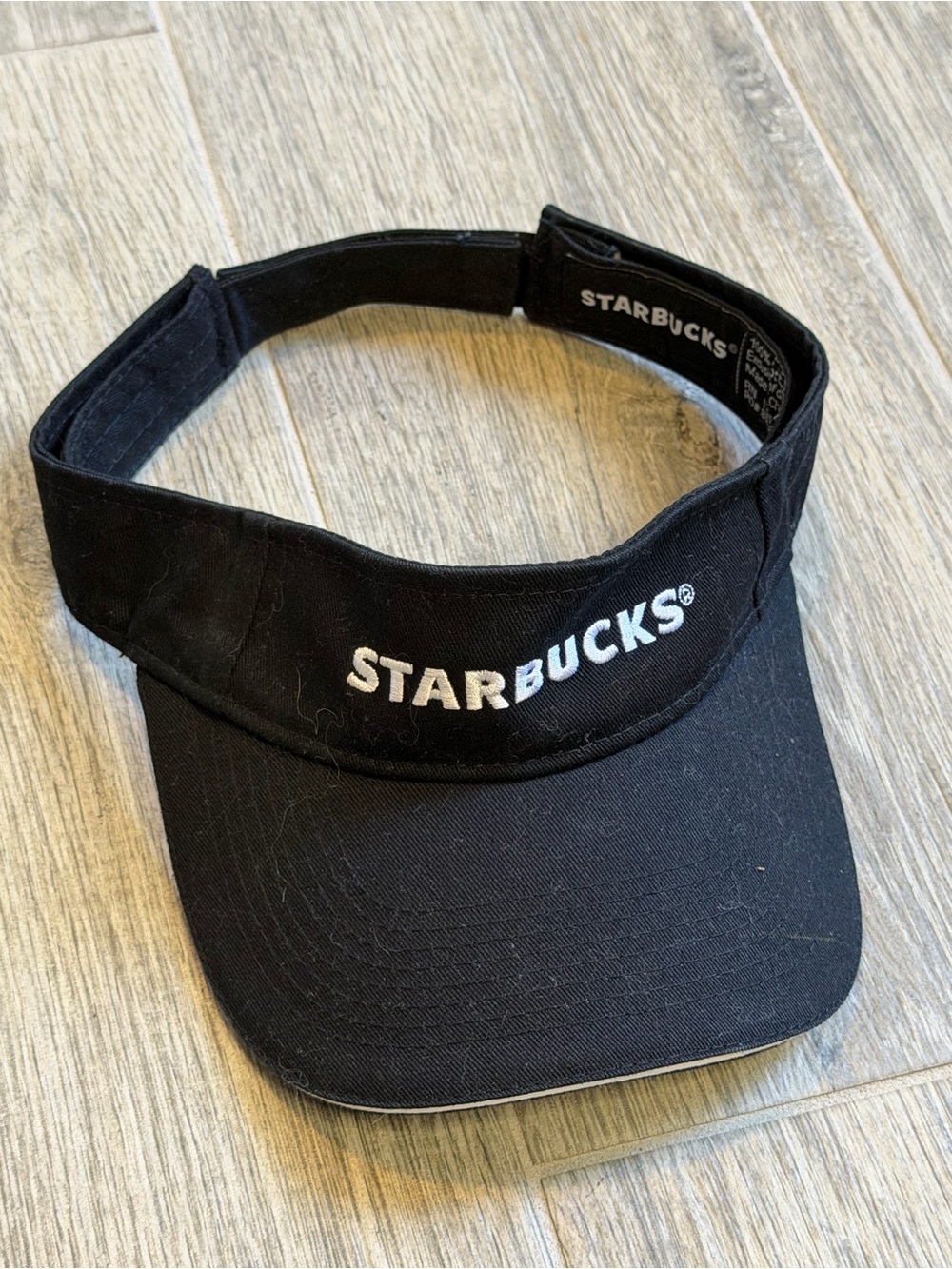 STARBUCKS Employee Barista Black Visor Hat, Adult Unisex Adjustable Cap